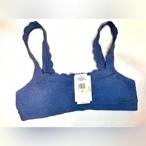 NWT‎ Jessica Simpson blue bikini top Size S